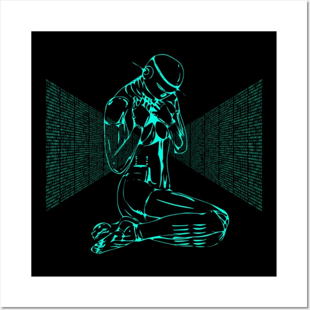 Robot Lover Matrix Wall Art by superphased